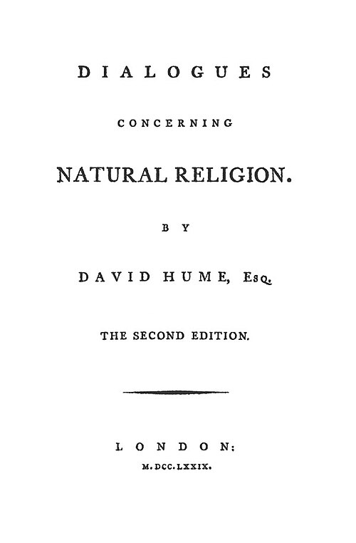 Page de titre des Dialogues concerning Natural Religion, 1779