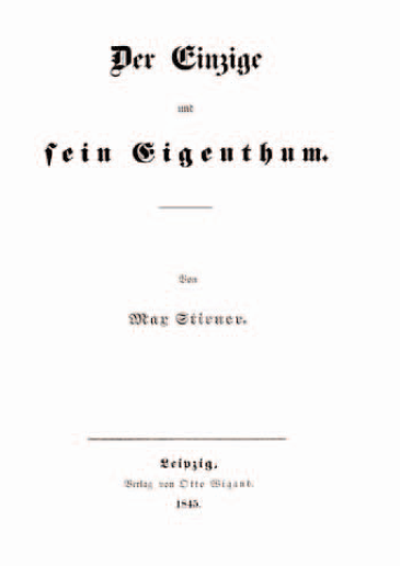 Page de titre de Der Einzige und sein Eigenthum